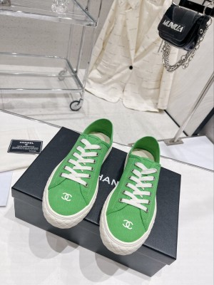 Chanel Canvas Sneakers 2023SS green