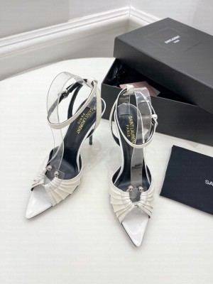 Saint Laurent 10cm Patent Leather Sandals 2022 Collection 010