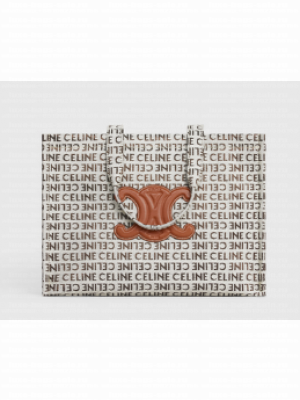 CELINE LARGE CABAS THAIS IN TEXTILE WITH CELINE ALL-OVER 196762 NATURAL & TAN