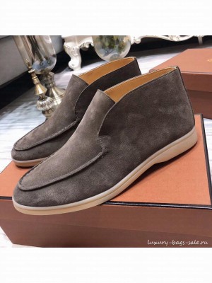 Loro Piana Open Walk Suede Booties