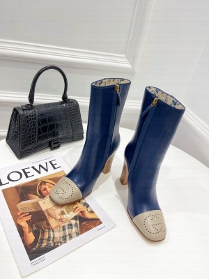Gucci Women's with Interlocking G Hills Logo 95mm ankle boot blue 2021 Collection