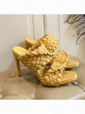 Bottega Veneta The Curve Heel Sandals 11cm Yellow  2021 Collection