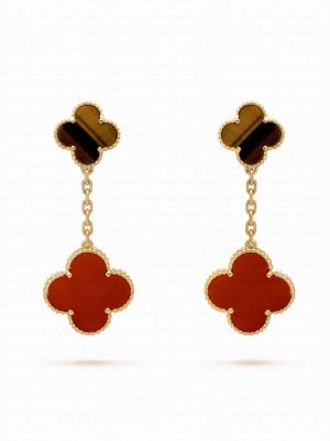Van Cleef & Arpels Magic Alhambra Earrings Red