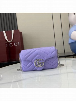 GUCCI GG MARMONT MINI SHOULDER BAG 841290 Purple