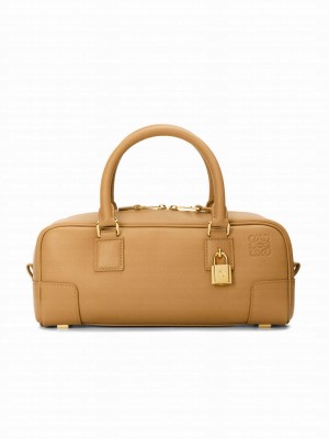 Loewe Amazona 23 Cropped Bag In Nappa Calfskin Apricot