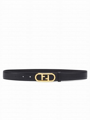 Fendi Leather Belt Black