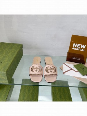 Gucci Women's Interlocking G cut-out slide sandal Collection 09