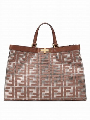 Fendi X-Tote 8BH374 Coffee