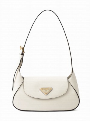 Prada Small Leather Shoulder Bag 1BD358 Cream