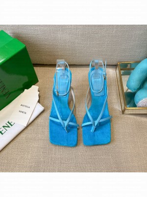 Bottega Veneta Stretch Tufted Insole Sandals 9cm Blue Spring/Summer 2022 Collection