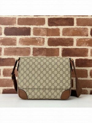 Gucci GG EMBLEM MEDIUM CROSSBODY BAG 821154 brown