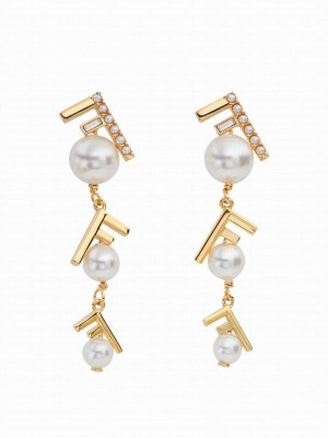 Fendi Women's First Earrings 8AH790 Golden