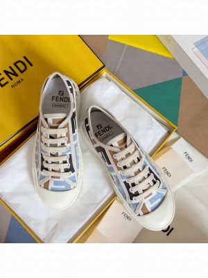 Fendi Domino FF fabric Unisex low-tops sneakers 012