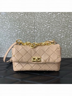 VALENTINO VLOGO POUF Sheepskin 5048 pink