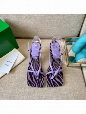 Bottega Veneta Stretch Striped Insole Sandals 9cm Purple/Zebra Spring/Summer 2022 Collection