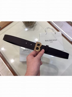Balenciaga Width 3.0cm HOURGLASS THIN BELT IN BLACK