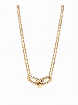 Tiffany Women's Double Link Pendant Golden