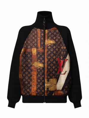 Louis Vuitton Women's LV Trunk Zip-Up Jacket Black