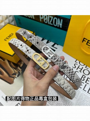 Fendi Women's Belt 20mm with loop and Fendi O’Lock stud buckle 2021 Collection 37