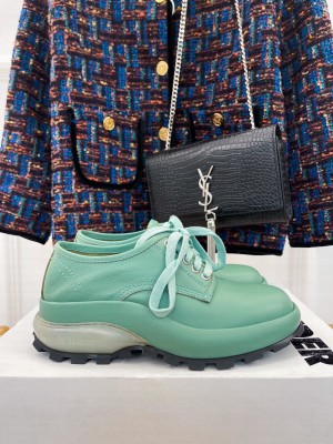 Jil sander Lace-up 5cm Low-top leather boots Green