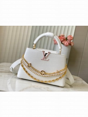 Louis Vuitton Capucines BB M12345 white
