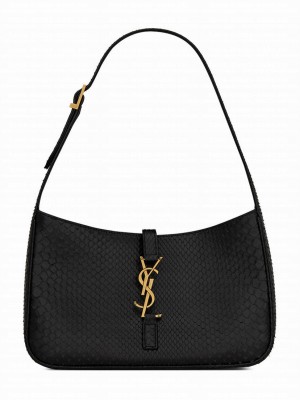 Saint Laurent Le 5 A 7 Hobo Bag In Cowhide Black