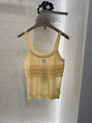 Chanel Knitted Top Yellow