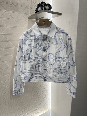 Chanel Printed denim jacket Blue