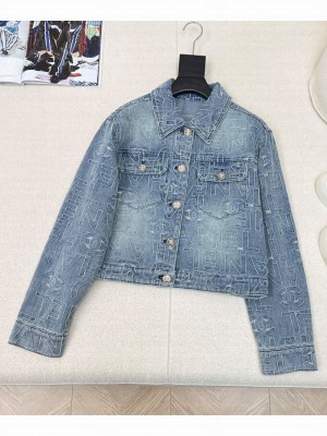 Chanel Women's Denim Jacket Dark Blue