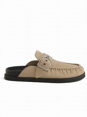Hermes Unisex Key Mule Cream