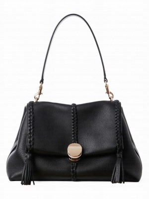 Chloe Penelope Medium Soft Shoulder Bag Black