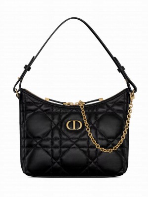 Christian Dior Miss Caro Diorling Mini Bag With Chain Black