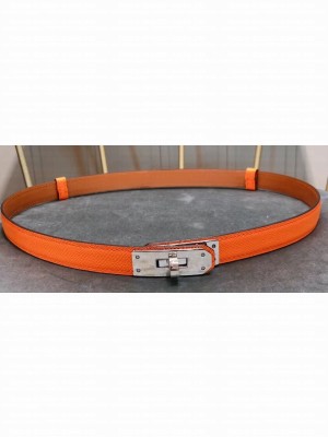Hermes Width 1.7cm Epsom Calfskin Belt Orange