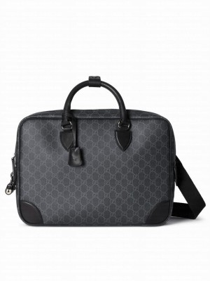 Gucci GG Emblem Series medium briefcase Black