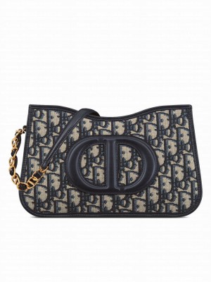 Christian Dior CD Signature Hobo Mini Bag Dark Blue