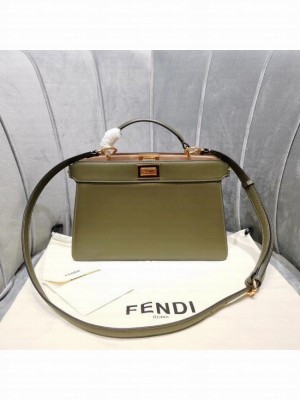 Fendi PEEKABOO ISEEU EAST-WEST leather bag 8BN323A green