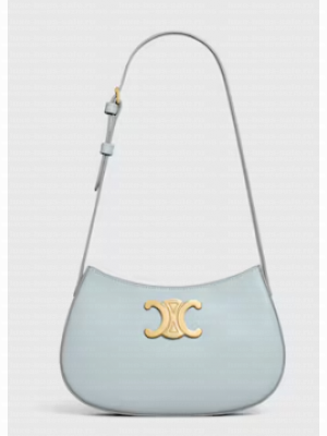 Celine MEDIUM TILLY BAG IN SHINY CALFSKIN 115703 ICE BLUE