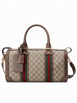 Gucci GG Webbing Small Travel Bag 645017 Dark Coffee