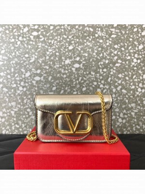 VALENTINO LOCO calf leather chain nano XLI16 silver