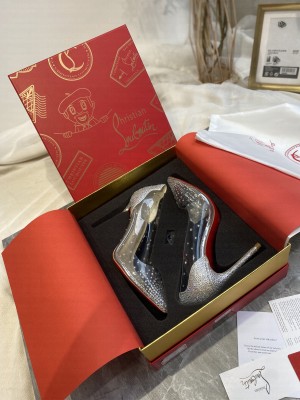 Christian Louboutin Crystal PVC 10cm Pumps Silver 2021 Collection