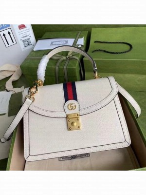 Gucci Ophidia small top handle bag with Web 651055 white