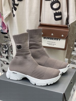 Balenciaga Speed 3.0 Knit Sock Short Boots Gray 2021 Collection