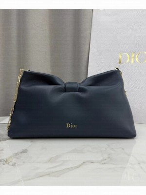 Christian Dior Medium Dior Bow Handbag Dark Blue