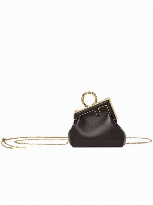 Fendi Nano First Charm 7AS051 Dark Coffee