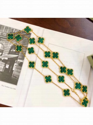Van Cleef & Arpels Clovers Long Necklace Green 28 2020 Collection