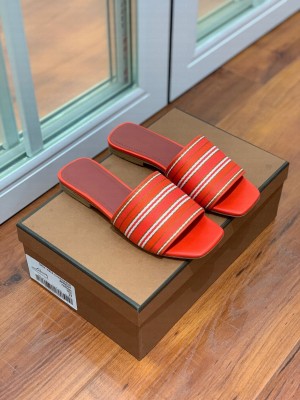 Loro Piana The Suitcase Stripe SandalsViscose 2022 Collection, Orange