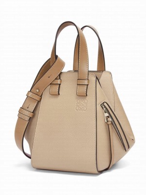 Loewe Compact Hammock Bag In Soft Grained Calfskin Gray