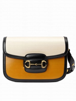 Gucci Horsebit 1955 Shoulder Bag 602204 Yellow