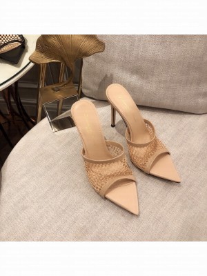 GIANVITO ROSSI Mesh MULE 105 Beige Spring/Summer 2021 Collection