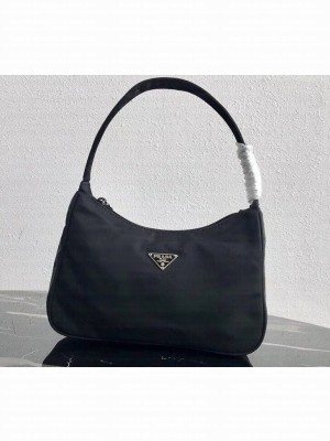 Prada Nylon Hobo Bag MV515 Black 2019